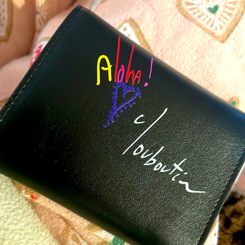 LOUBOUTIN WALLET trifold NWOT! - Picture 3 of 5